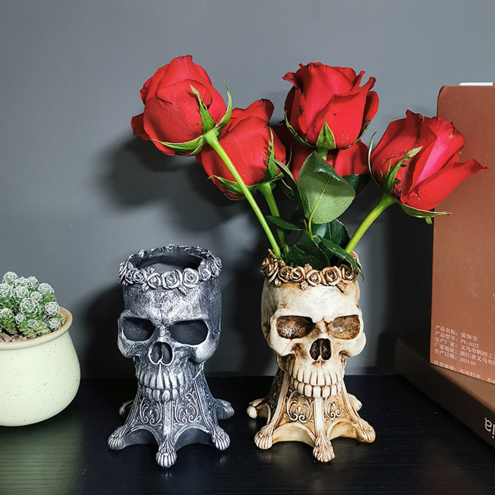 Goth Vases Skull