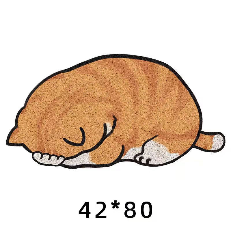 Cartoon Cat Dust Removal Rug