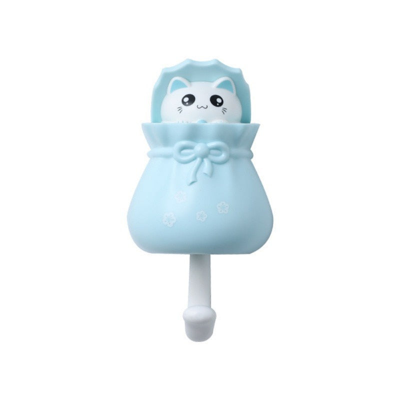 Cartoon Cat Holder Wall Hooks
