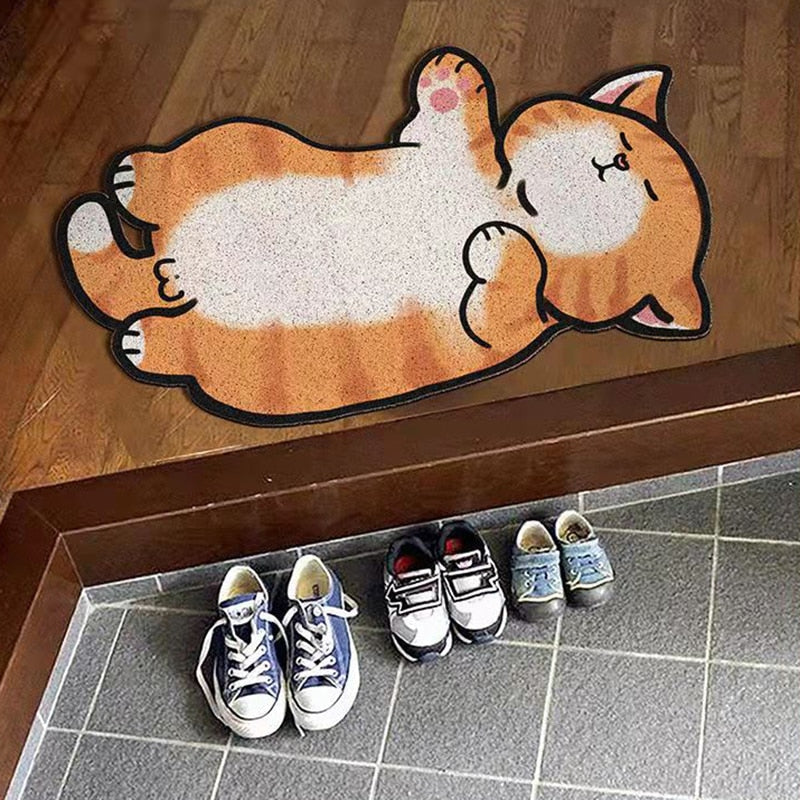Cartoon Cat Dust Removal Rug