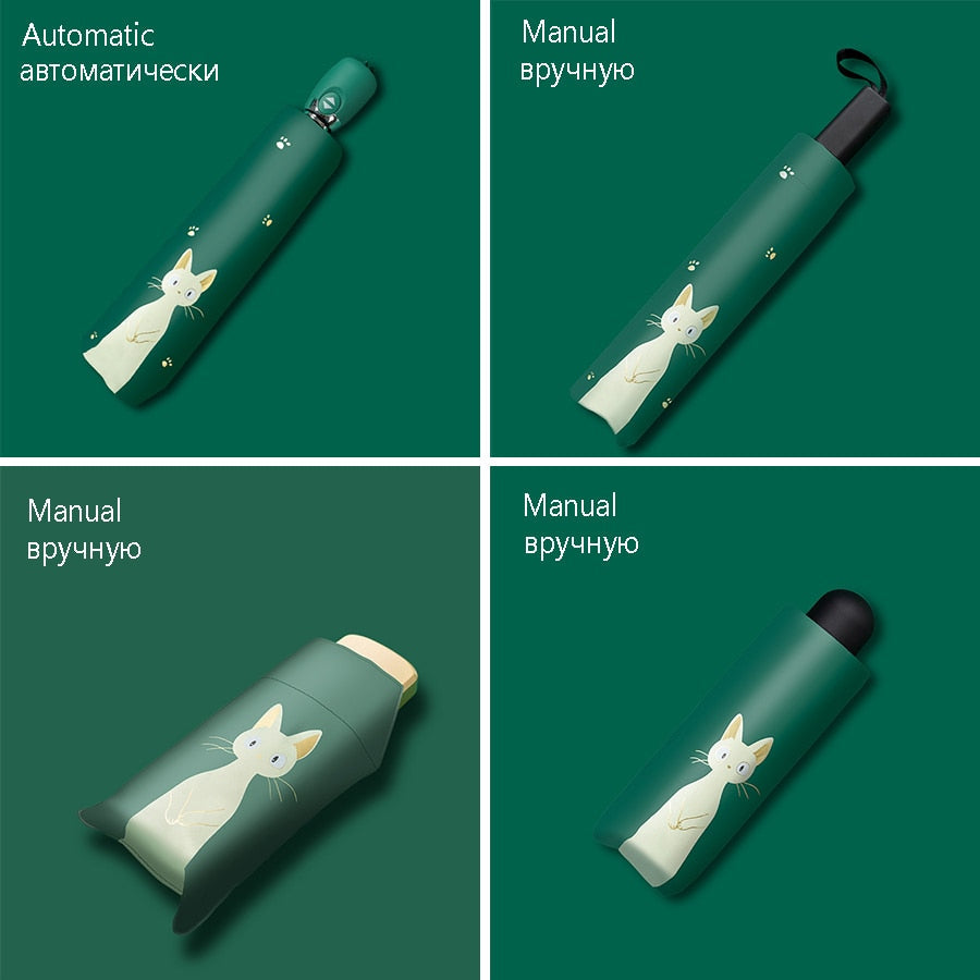 Cat Folding Automatic Umbrella