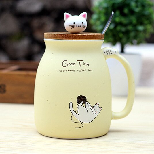 Cartoon Ceramics Cat Tea Mug