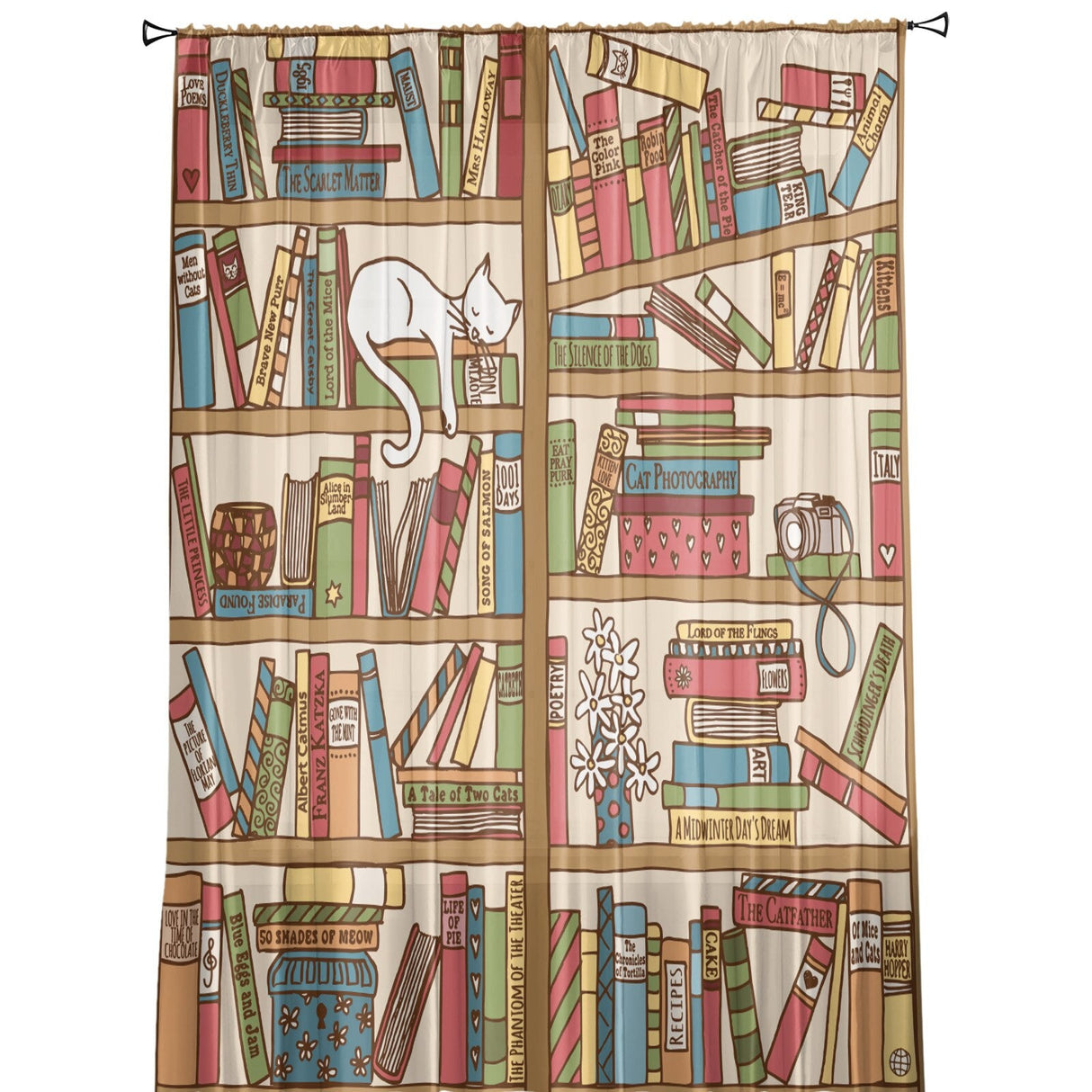 Cartoon Cat Sheer Curtain