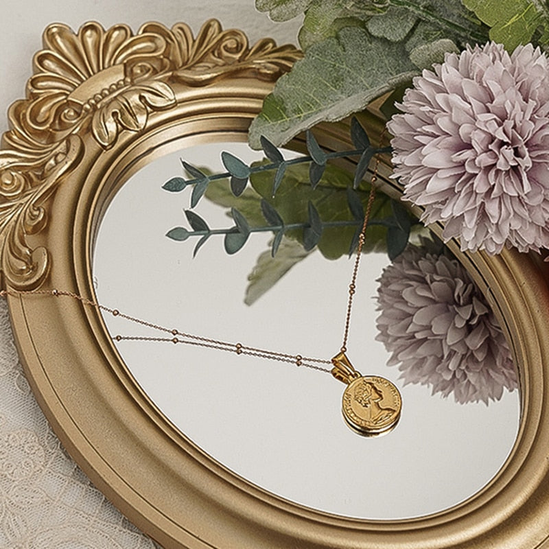 Small Round Mirror Dark Academia