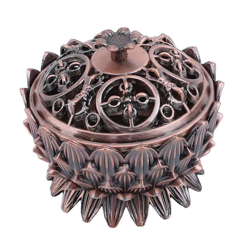 Metal Lotus Incense Burners