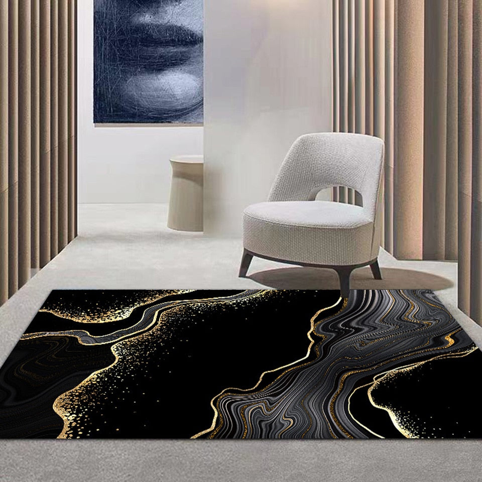 Bailey Black and Gold Rug