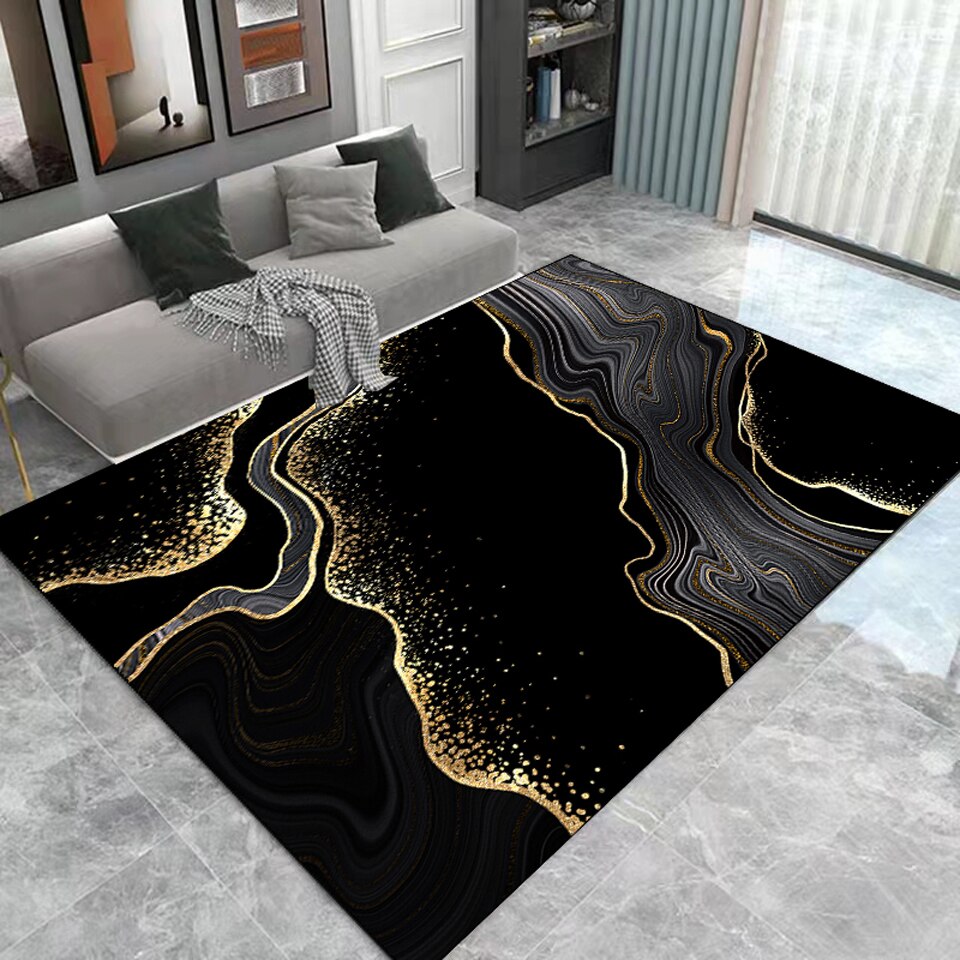 Bailey Black and Gold Rug