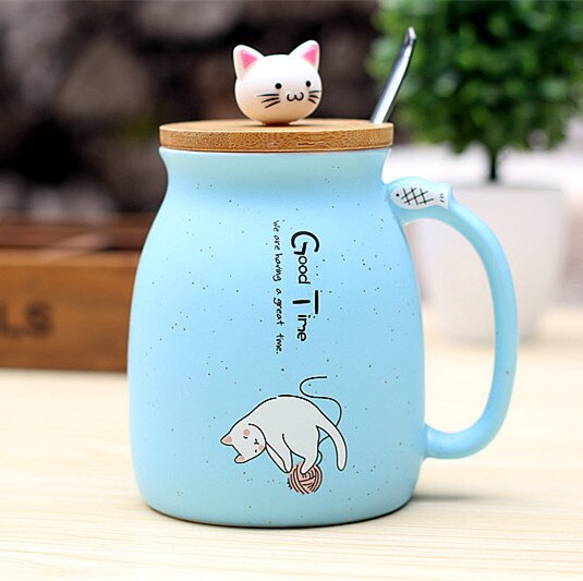 Cartoon Ceramics Cat Tea Mug