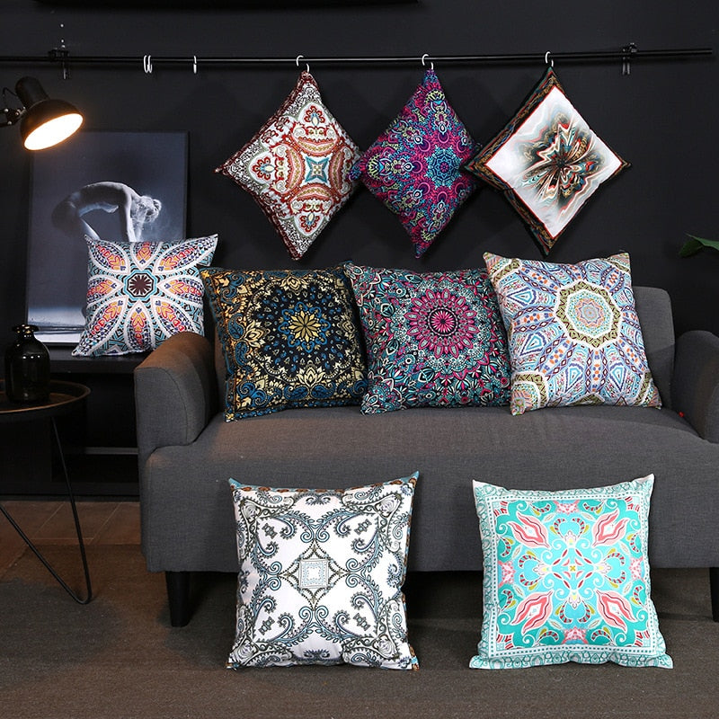 Mandala Bohemian Flower Pillow Case