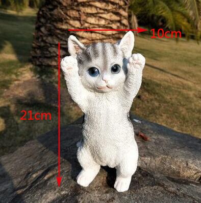 Cute Cat Resin Statue