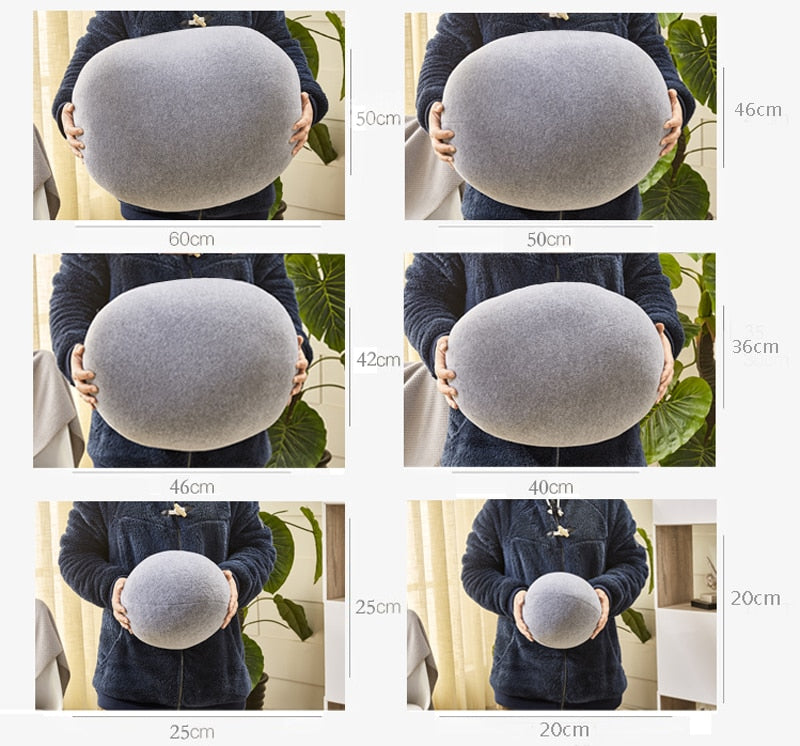 Realistic Stone Plush Pillow Cobblestone Soft Lazy Sofa Multifunctional Stone Cushion Creative Gift Props 6pc Set
