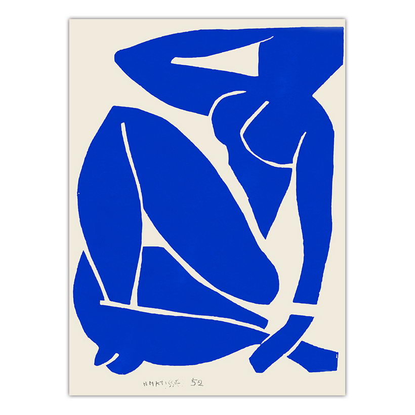 Home Decoration Print Canvas Art Wall Pictures Poster Canvas Printings Paintings French Henri Matisse Blue Nude
