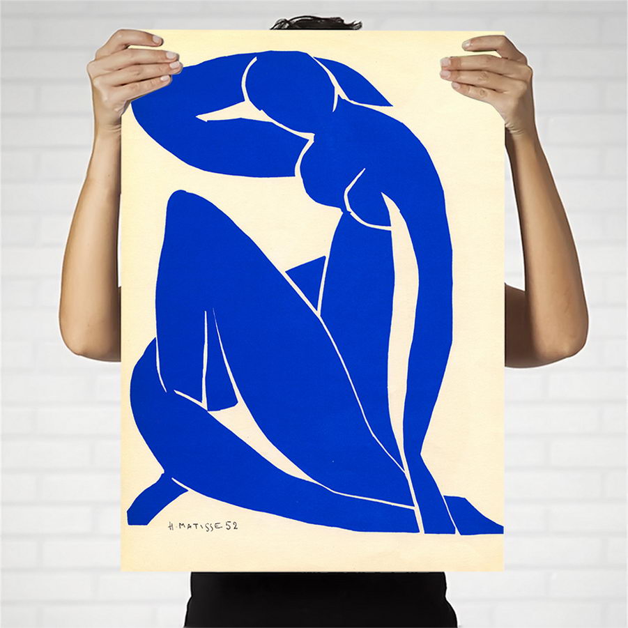 Home Decoration Print Canvas Art Wall Pictures Poster Canvas Printings Paintings French Henri Matisse Blue Nude