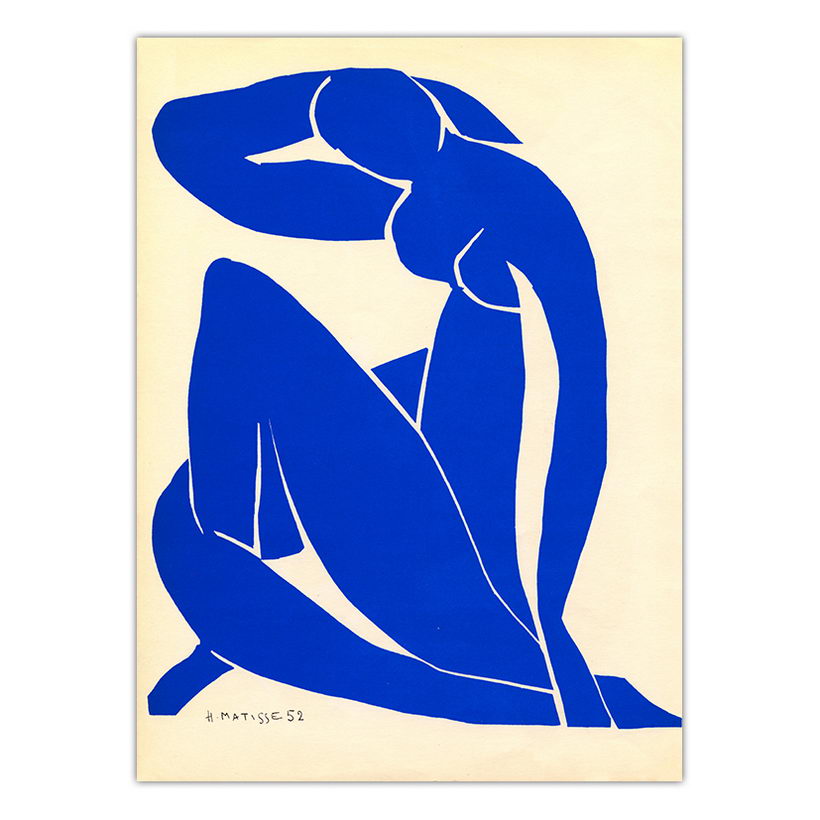 Home Decoration Print Canvas Art Wall Pictures Poster Canvas Printings Paintings French Henri Matisse Blue Nude