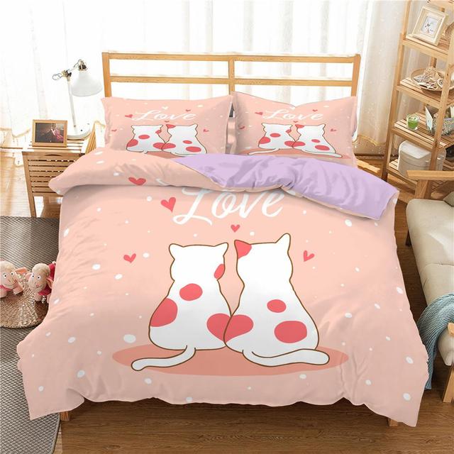 Cartoon Cat Bedding Set