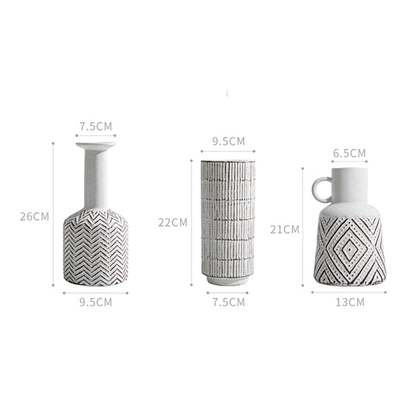 Houseware Ceramic Vase Modern Simple American Retro Home Living Room Cabinet Table Decoration Flower Decoration Home Decoration