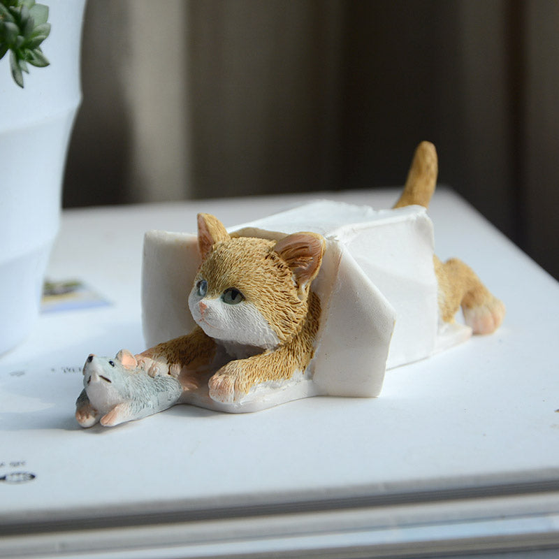 Kawaii Cat Kitten Figurine Decor