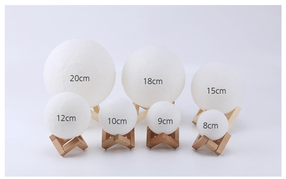 3D Print Star Moon Lamp Colorful Change Touch