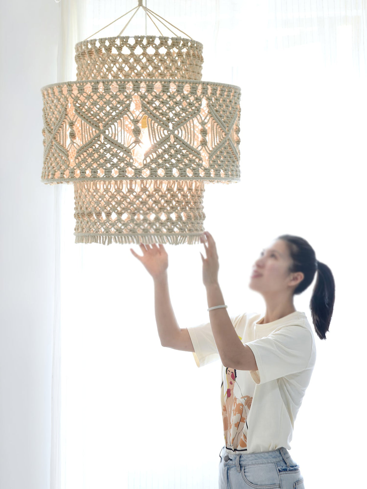 Lantern Tassel Chandelier
