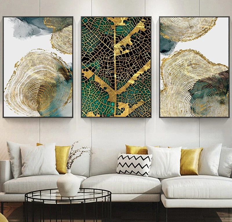 Leaf and Trunk Texture Abstract Wall Art