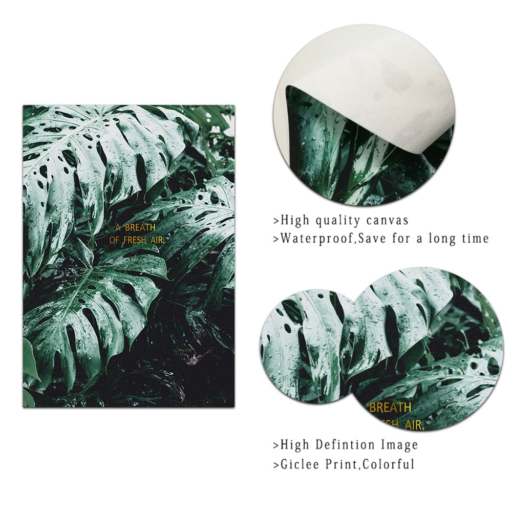 Leaf and Trunk Texture Abstract Wall Art