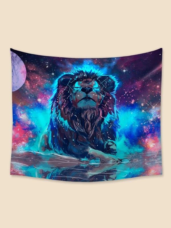 Lion Print Tapestry