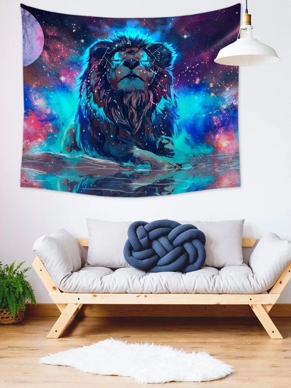 Lion Print Tapestry