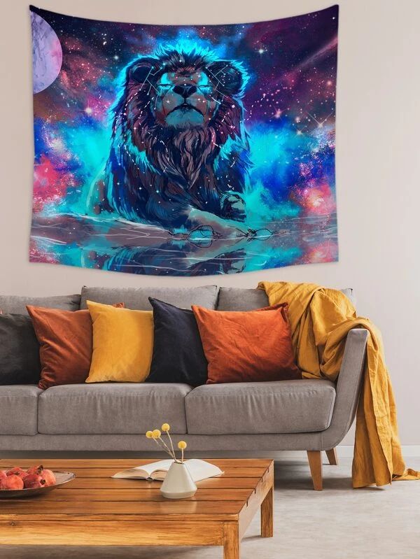 Lion Print Tapestry