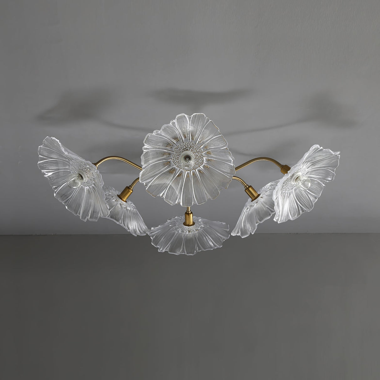 Lotus Leaf Glass Ceiling Lamp