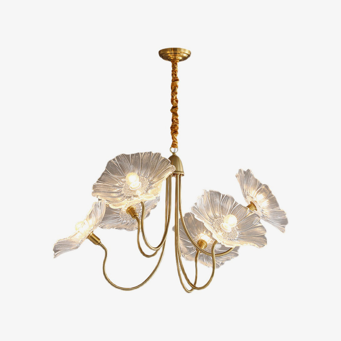 Lotus Leaf Glass Chandelier