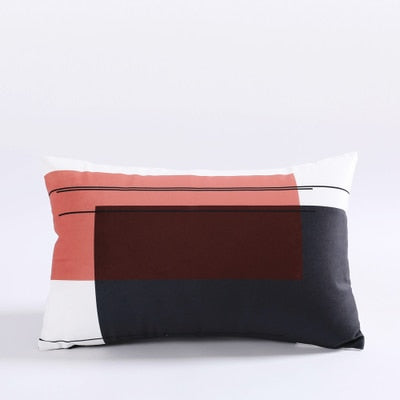 Lumbar Geometric Throw Pillow Cushion Cover