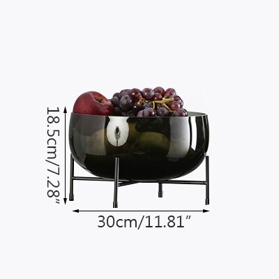 Luxurious Art Vase Ornament  & Transparent Fruit Bowl