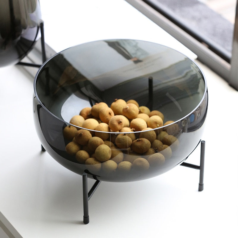 Luxurious Art Vase Ornament  & Transparent Fruit Bowl