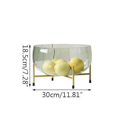 Luxurious Art Vase Ornament  & Transparent Fruit Bowl