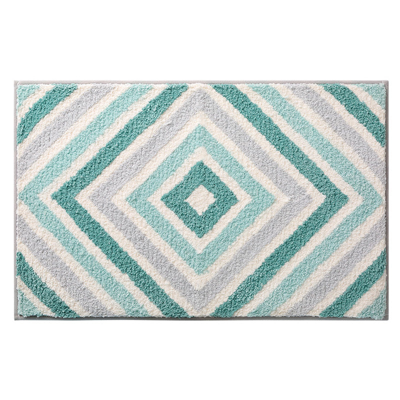 Color Zigzag Texture Bath Mat