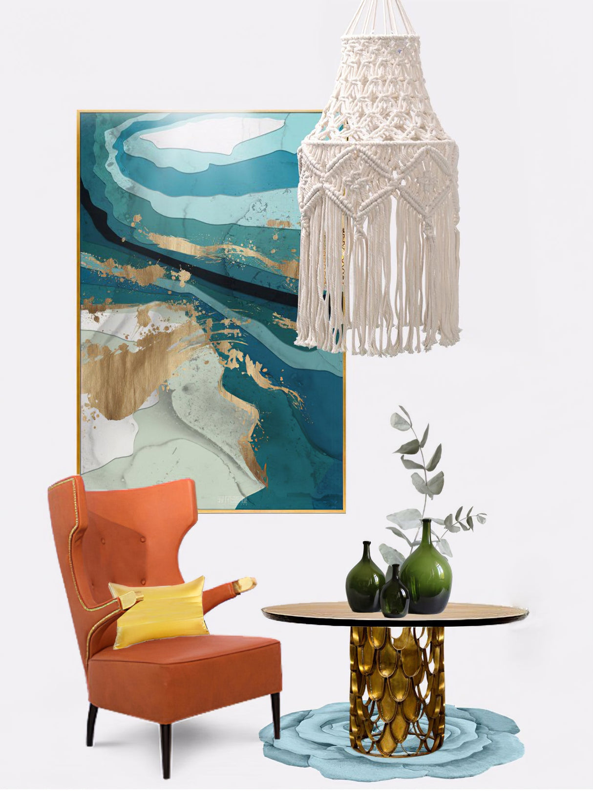 Macrame Light Shade Chandelier