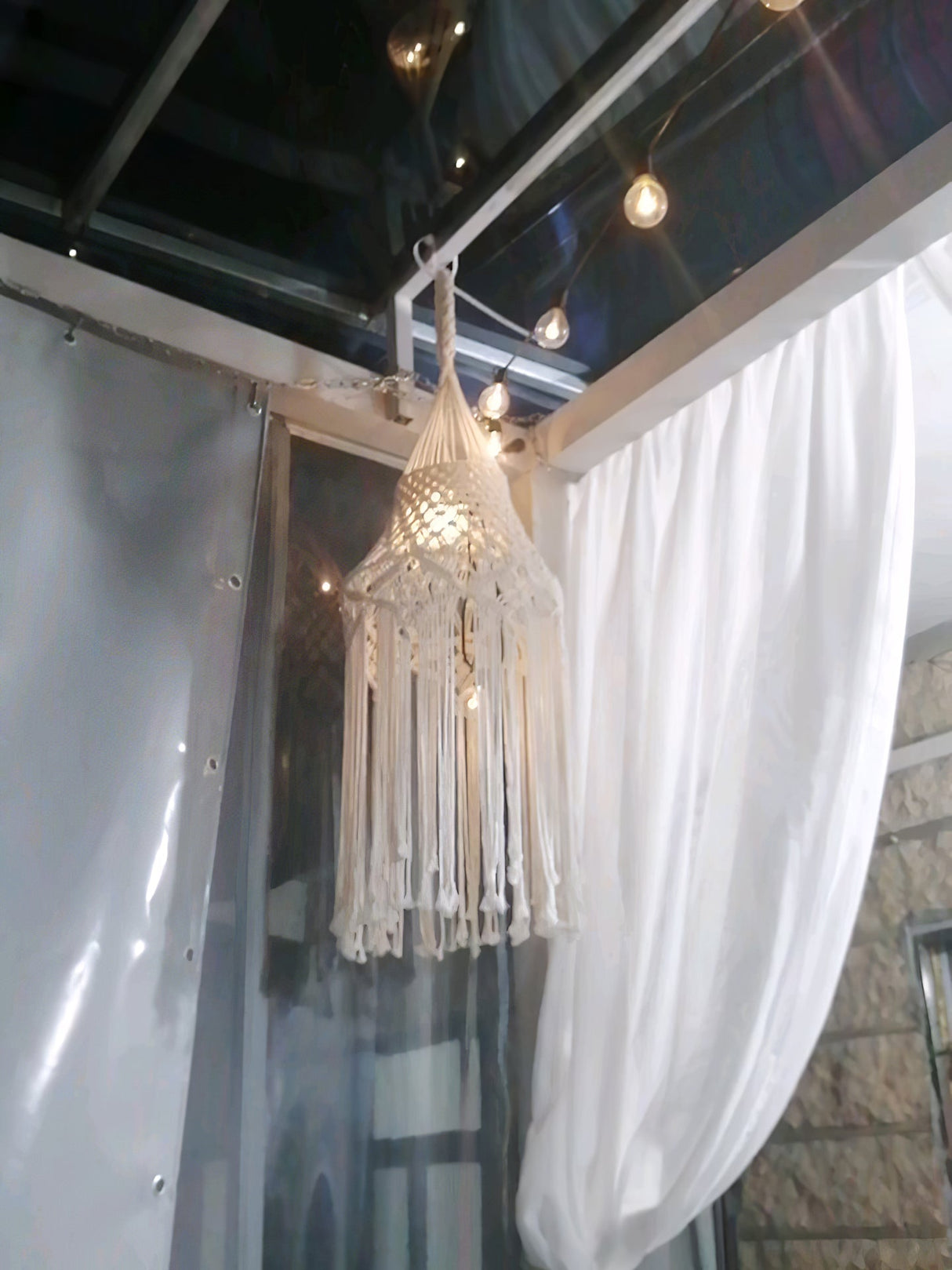 Macrame Light Shade Chandelier