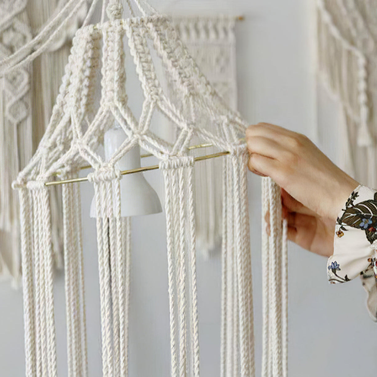 Macrame Light Shade Chandelier