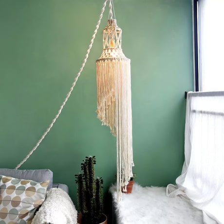 Macrame Spiral Chandelier