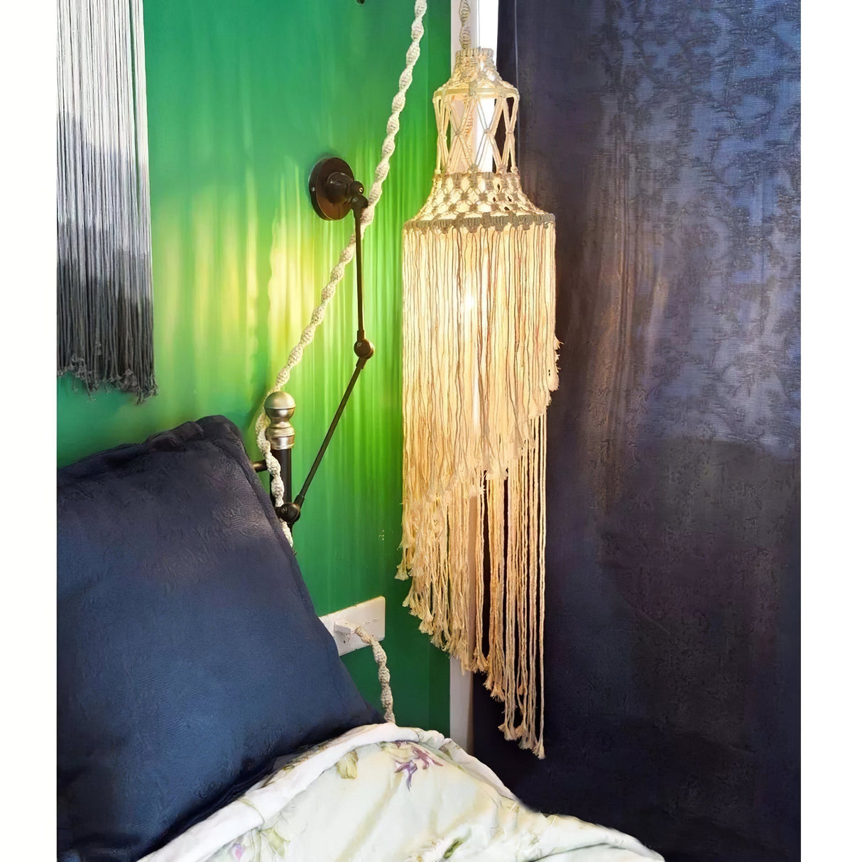 Macrame Spiral Chandelier