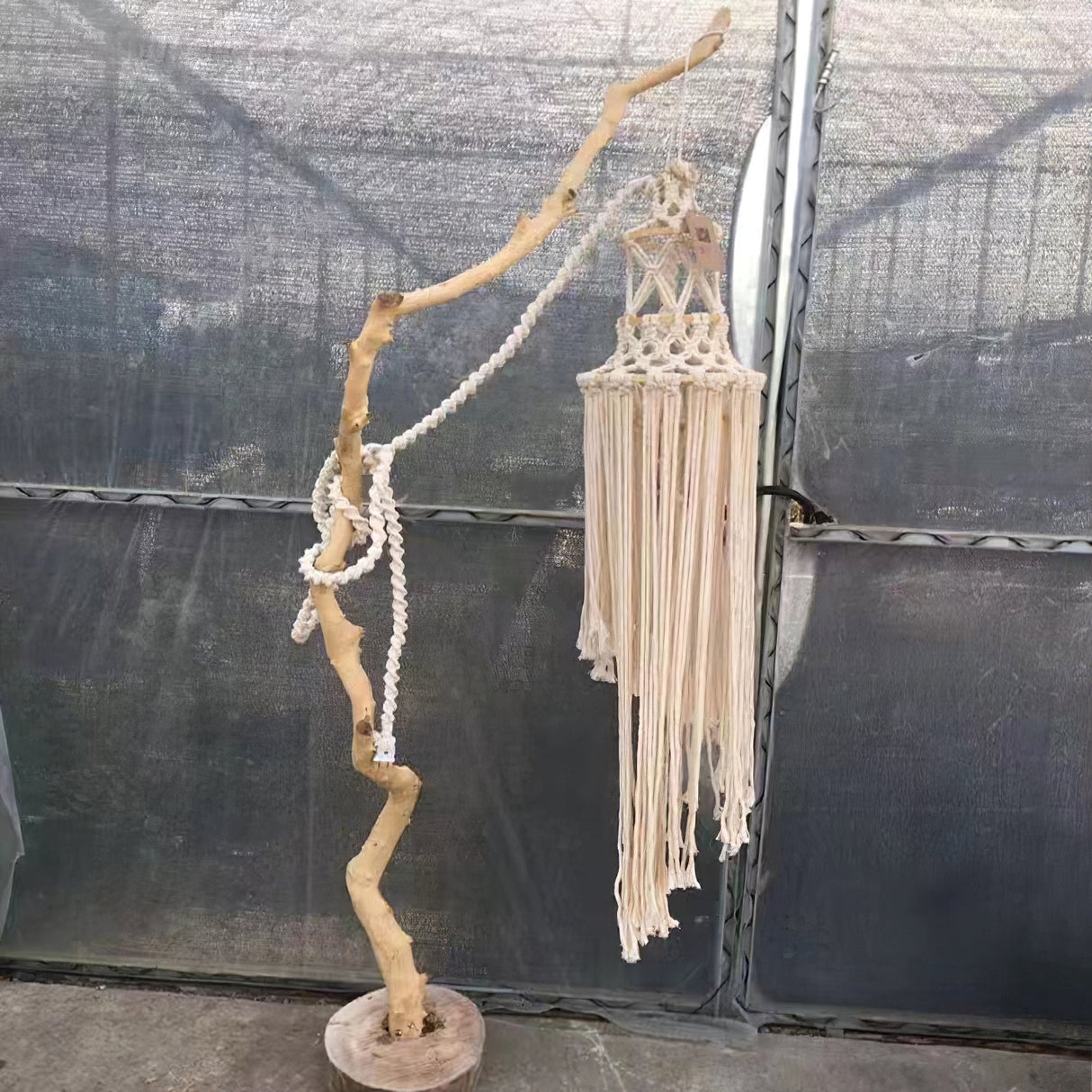 Macrame Spiral Chandelier