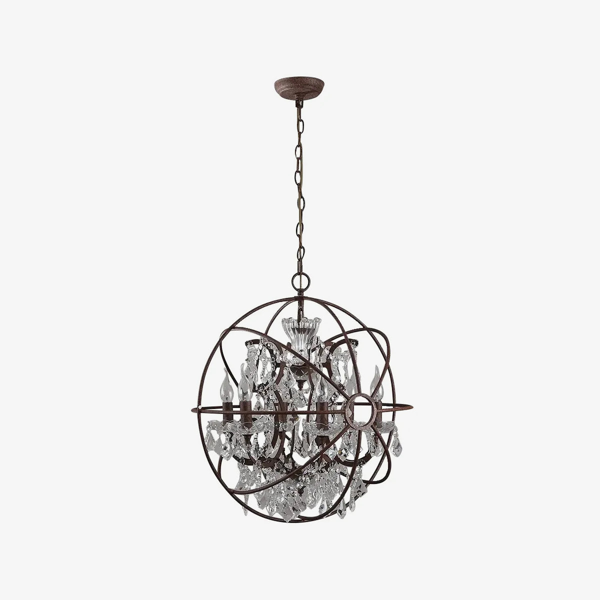 Metal Orb Chandelier
