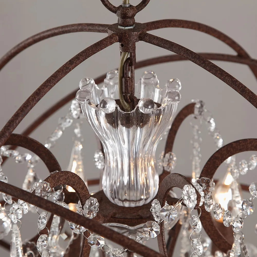 Metal Orb Chandelier