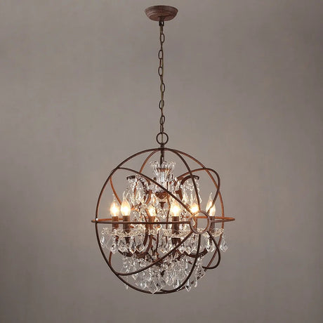 Metal Orb Chandelier