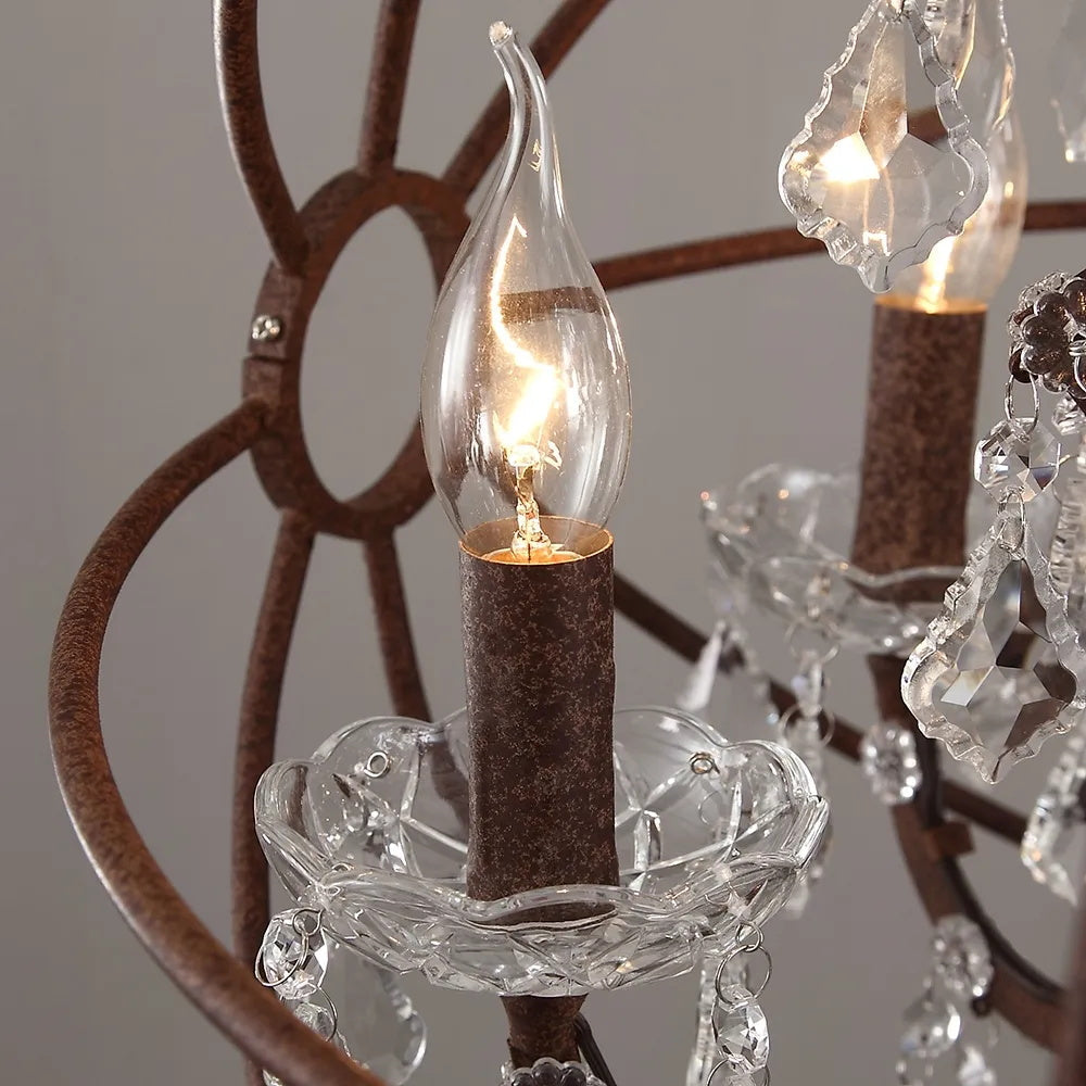 Metal Orb Chandelier