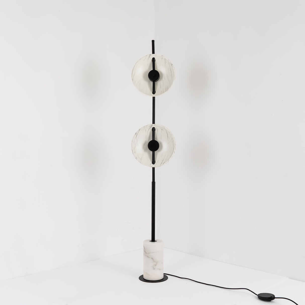 Saucer Marble Floor Lamp