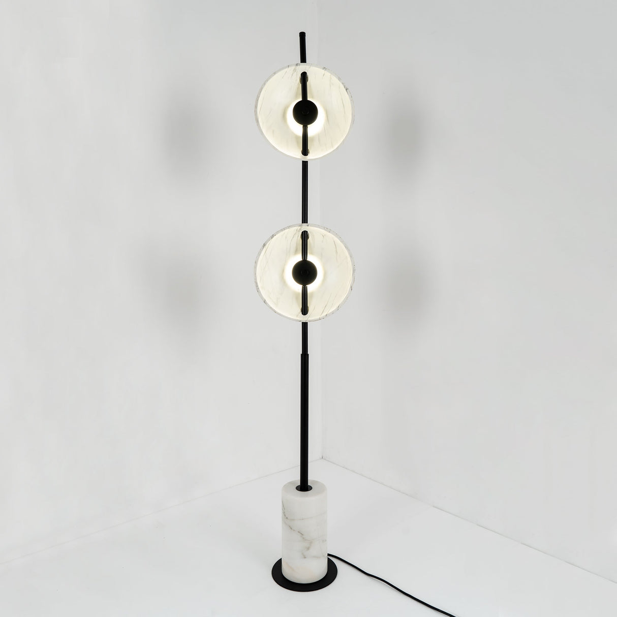Saucer Marble Floor Lamp