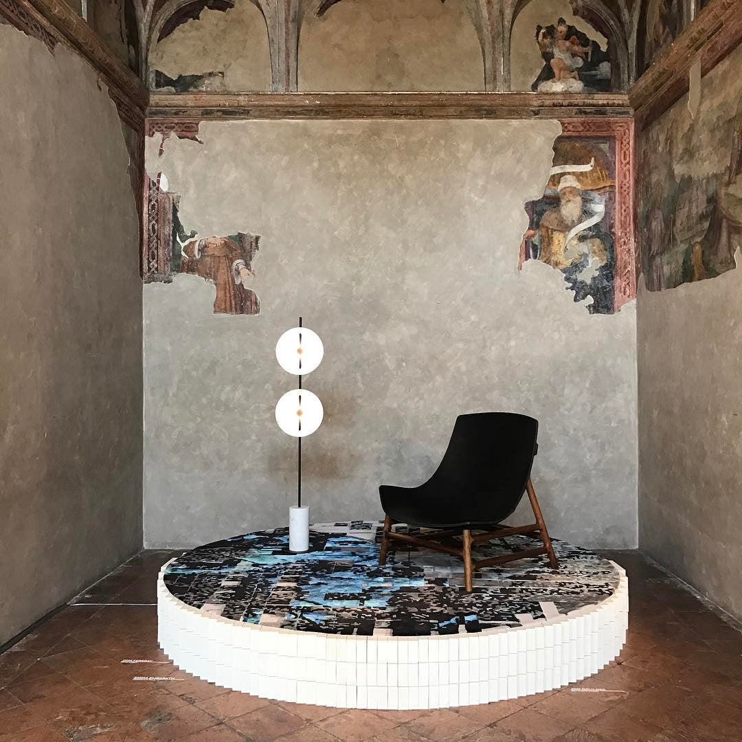 Saucer Marble Floor Lamp