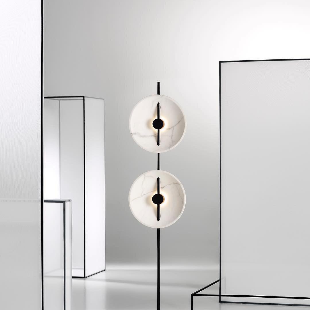 Saucer Marble Floor Lamp