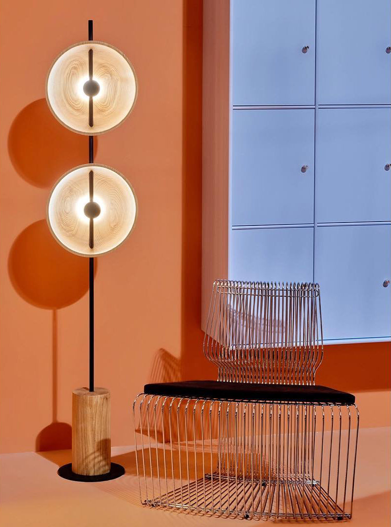 Saucer Marble Floor Lamp